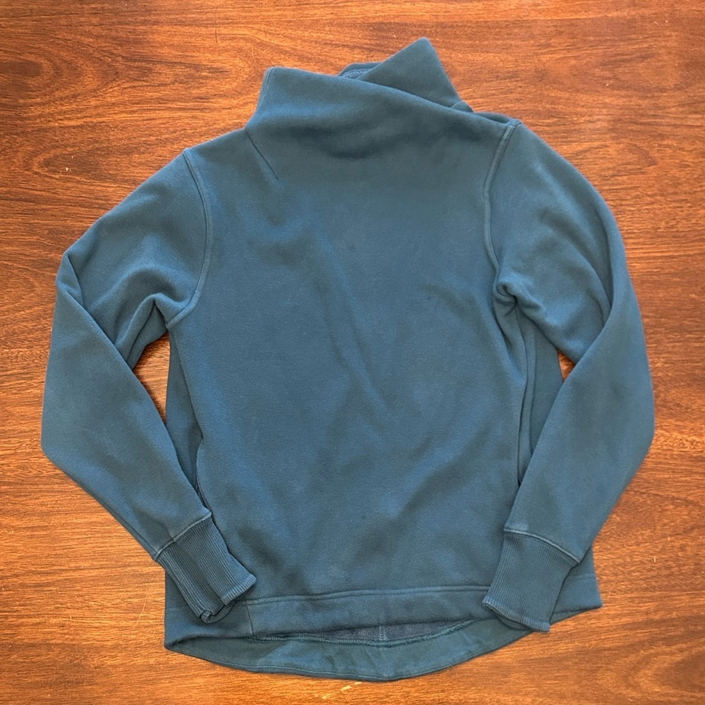 Athleta Teal Funnel/Mock Neck Pullover Sweater